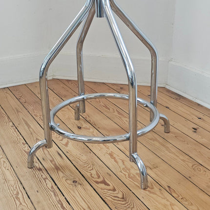 Porte-manteau vintage Tubax métal chromé avec couronne rotative - Style Art déco Années 60