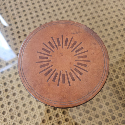 Cork and metal storage box