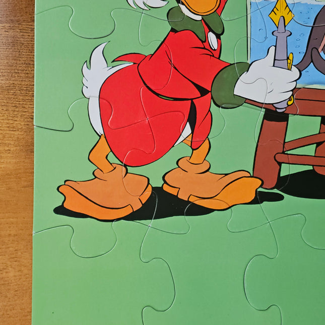 Puzzle vintage 24 grandes pièces pièces Walt Disney Picsou et la pieuvre - Années 70