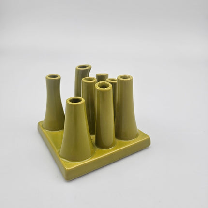 Vase multi-tubes en céramique verte
