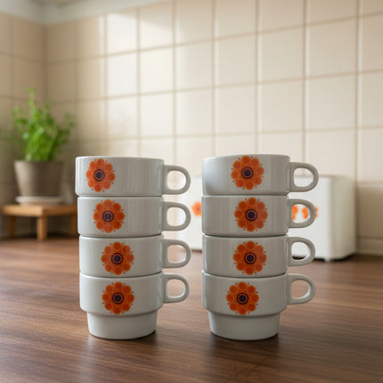 Lot de 8 tasses à café Thomas Germany - Années 70