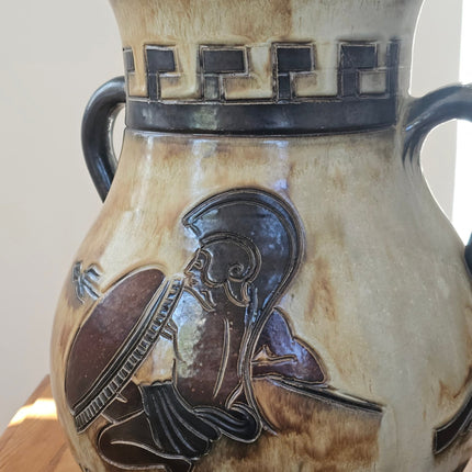 Très grand vase amphore Roger Guérin Bouffioulx en grès