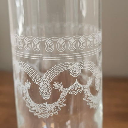 6 engraved champagne flutes