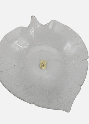 Grand plat en forme de feuille en verre trempé Arcoroc