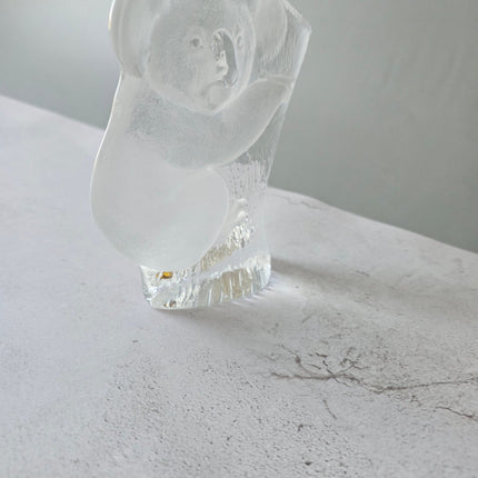 Presse à papier koala en cristal Mats Jonasson Maleras handmade Art Glass