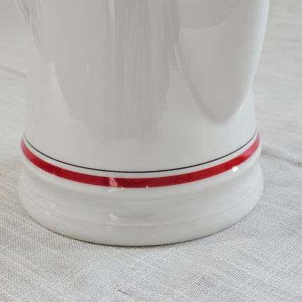 Cafetière en porcelaine Winterling blanche avec lignes rouges