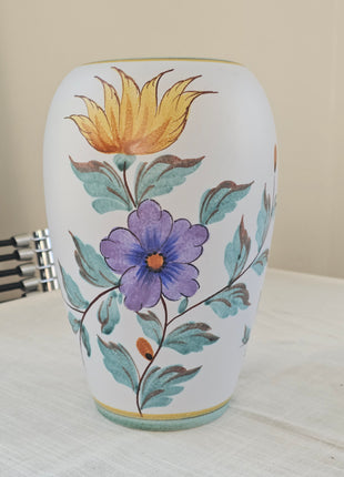 Vase vintage Flora Gouda Holland - Modèle Viola peint à la main