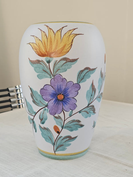 Vase vintage Flora Gouda Holland - Modèle Viola peint à la main