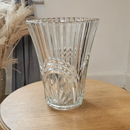 Grand vase vintage en cristal d'Arques - Hauteur 30 cm