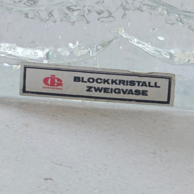 Vase Ingrid Glashütte soliflore en cristal Blockkristall
