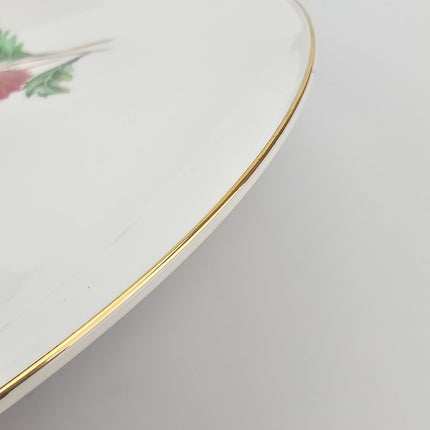 12 assiettes plates en porcelaine Wunsiedel blanches avec des motifs de dahlias