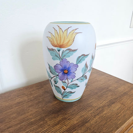 Vase vintage Flora Gouda Holland - Modèle Viola peint à la main