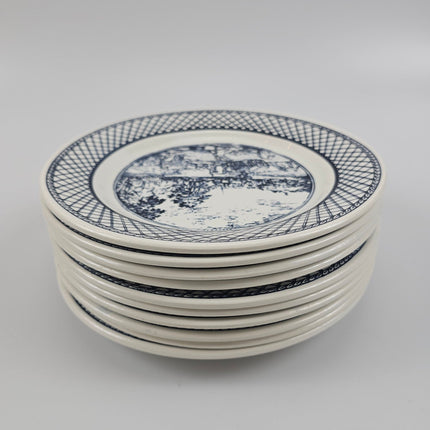 Lot de 10 assiettes à dessert La campagne en été