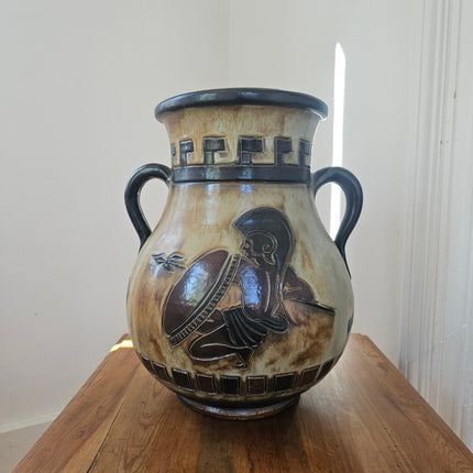 Très grand vase amphore Roger Guérin Bouffioulx en grès