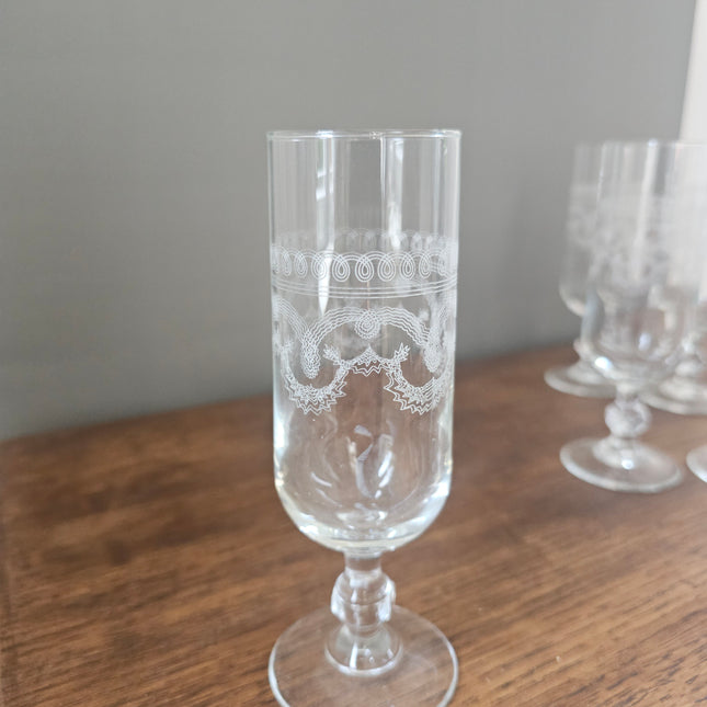 6 voortreffelijke champagneglazen