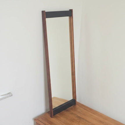 Miroir vintage en teck 88 cm Schön Form - Design années 60