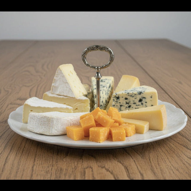 Plateau à fromage Jean de la Fontaine en porcelaine de la CNP France, collection Lierre sauvage