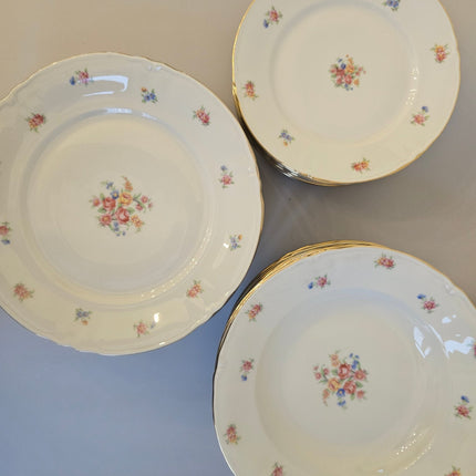 Lot de 8 assiettes creuses,8 plates et 8 à dessert + 1 plat Bavaria US Zone