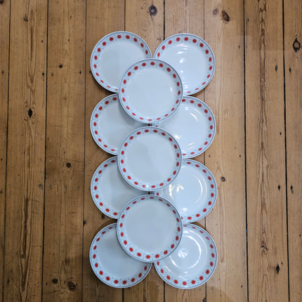 11 assiettes creuses vintage en porcelaine Johann Seltmann - Années 70