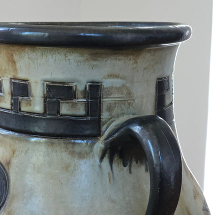 Très grand vase amphore Roger Guérin Bouffioulx en grès