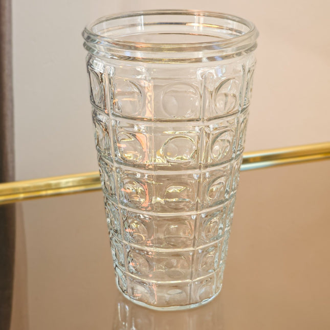 Vintage vaas van gegoten glas