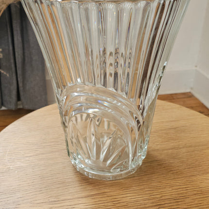 Grand vase vintage en cristal d'Arques - Hauteur 30 cm