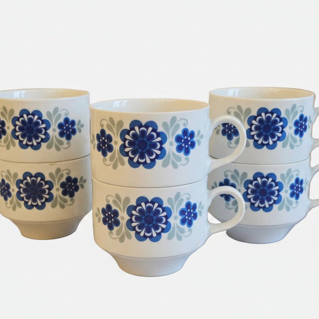 6 tasses à café en porcelaine Mitterteich