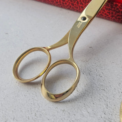 2 paires de ciseaux dorés Hölm de collection Alain Delepée - Fabrication Nogent - Coffret de luxe