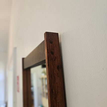 Miroir vintage en teck 88 cm Schön Form - Design années 60