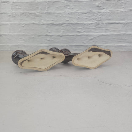 Duo de bougeoirs marrons en céramique Jasba Keramik Années 60