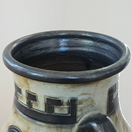 Très grand vase amphore Roger Guérin Bouffioulx en grès