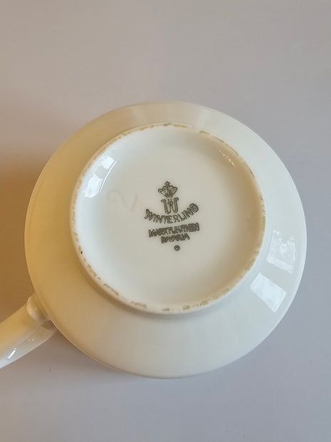 marque Winterling en porcelaine blanches et orange