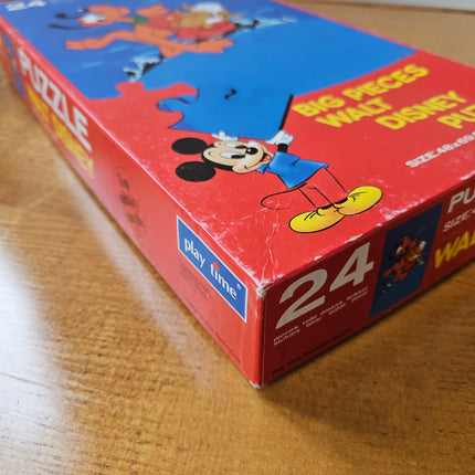 Puzzle vintage 24 grandes pièces pièces Walt Disney Pluto facteur - Années 70