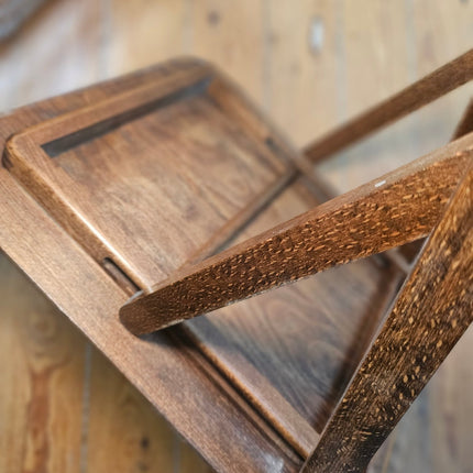 Set de 4 tables d'appoint pliantes en bois style Mid-Century Modern
