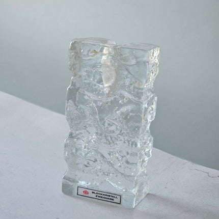 Vase Ingrid Glashütte soliflore en cristal Blockkristall