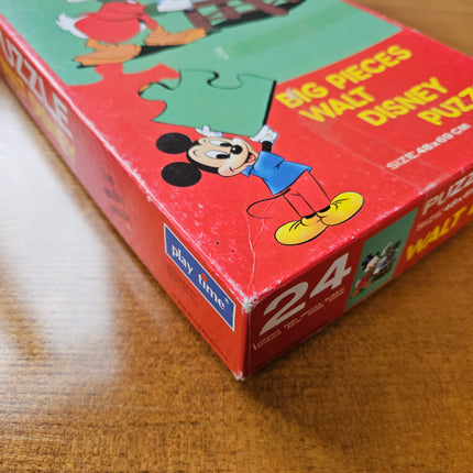Puzzle vintage 24 grandes pièces pièces Walt Disney Picsou et la pieuvre - Années 70