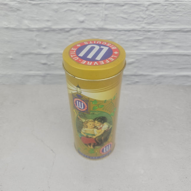 Boîte à biscuits Lu ancienne vintage Lefèvre-Utile avec dessins enfants