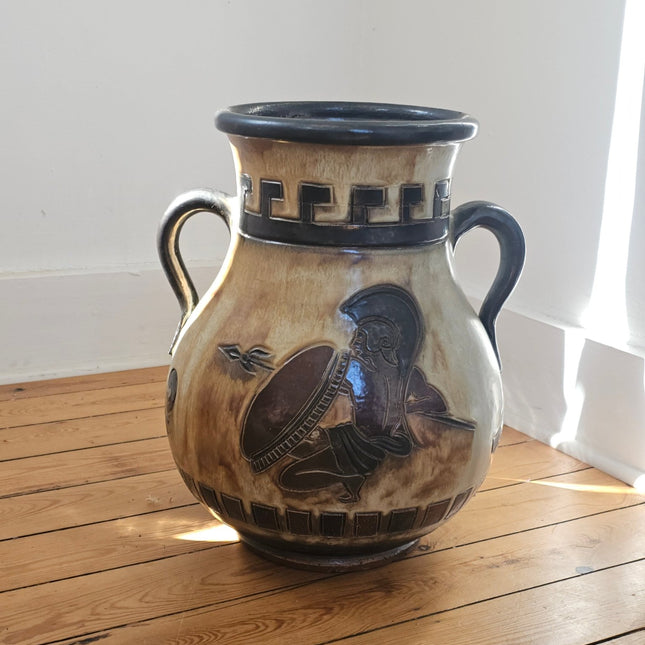 Très grand vase amphore Roger Guérin Bouffioulx en grès