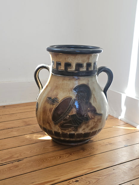 Très grand vase amphore Roger Guérin Bouffioulx en grès