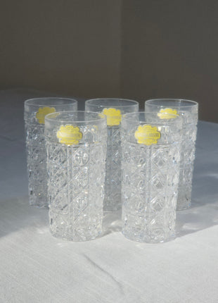 Lot de 5 verres à cocktail en cristal de Bavière - Vintage Allemagne de l'Ouest