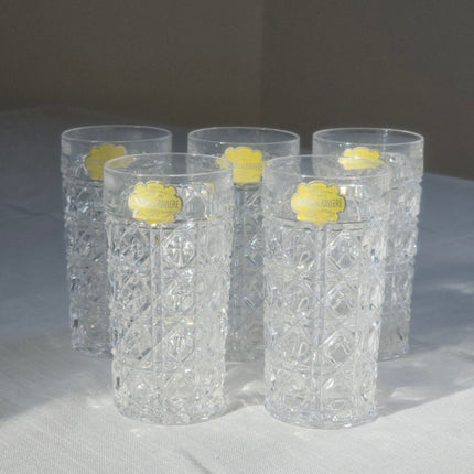 Lot de 5 verres à cocktail en cristal de Bavière - Vintage Allemagne de l'Ouest