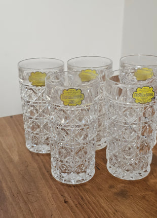 Lot de 5 verres à cocktail en cristal de Bavière - Vintage Allemagne de l'Ouest