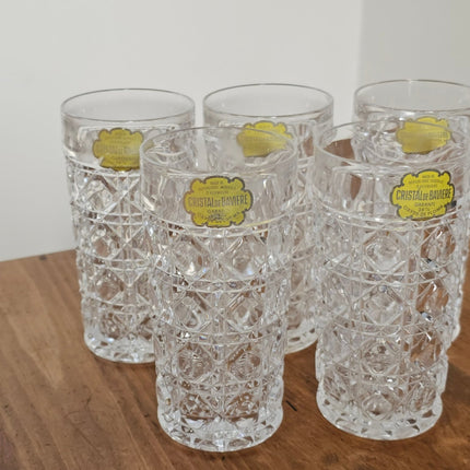 Lot de 5 verres à cocktail en cristal de Bavière - Vintage Allemagne de l'Ouest