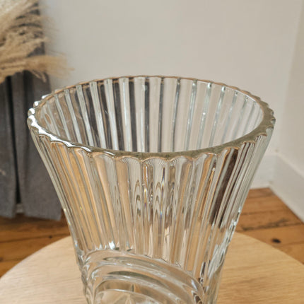 Grand vase vintage en cristal d'Arques - Hauteur 30 cm