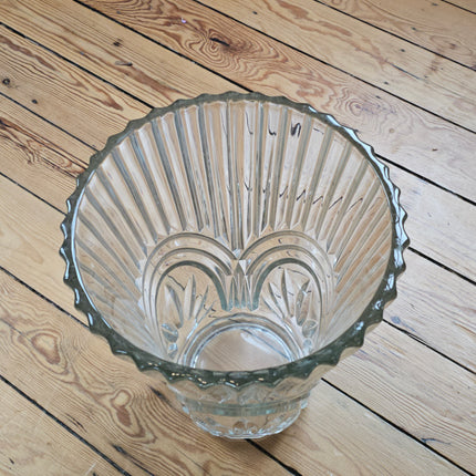 Grand vase vintage en cristal d'Arques - Hauteur 30 cm