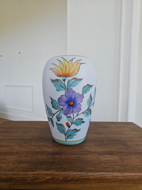 Vase vintage Flora Gouda Holland - Modèle Viola peint à la main