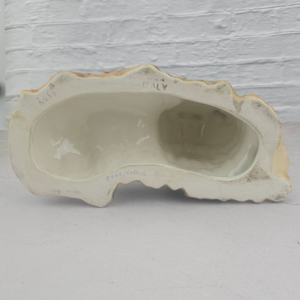 Chien Yorkshire allongé en céramique signé Made In Italy