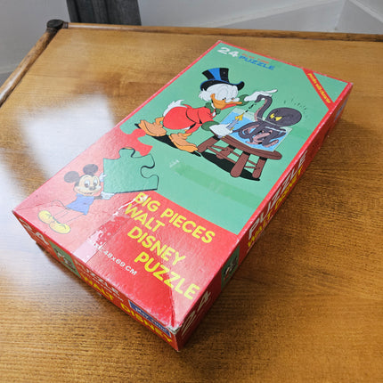 Puzzle vintage 24 grandes pièces pièces Walt Disney Picsou et la pieuvre - Années 70