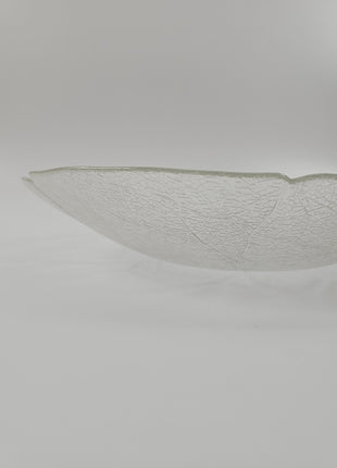 Grand plat en forme de feuille en verre trempé Arcoroc