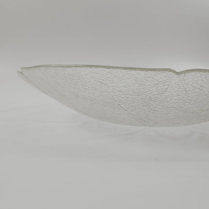 Grand plat en forme de feuille en verre trempé Arcoroc